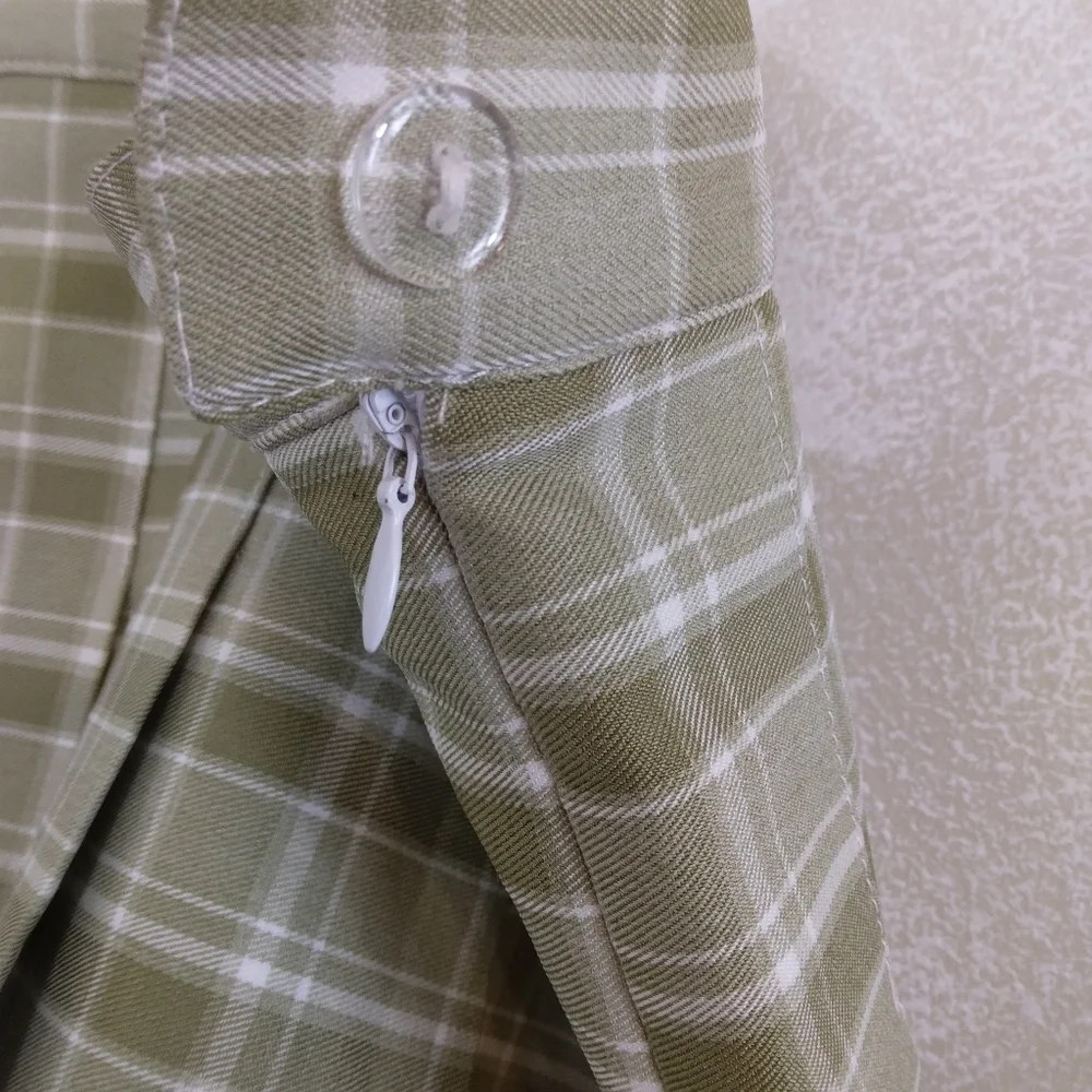 3X Green Plaid Skort